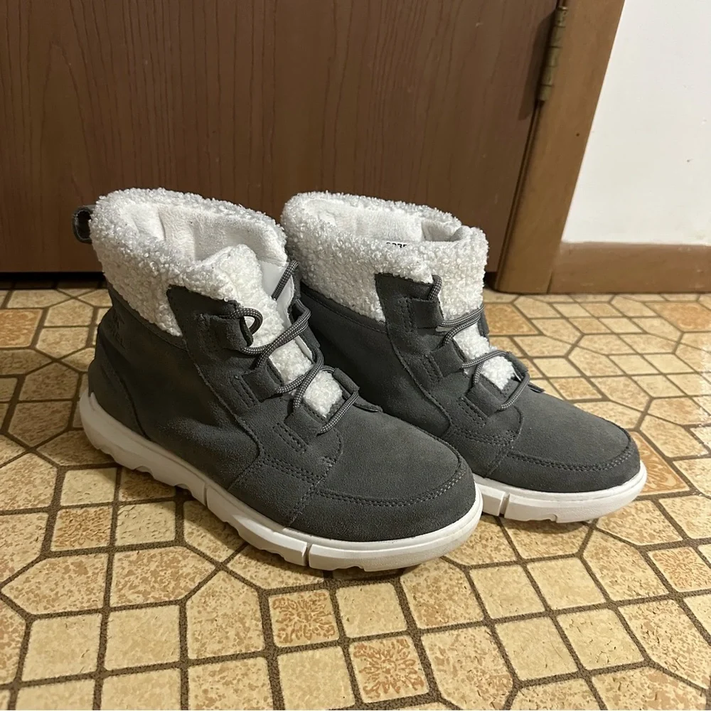 Sorel Womens Explorer II Carnival Cozy Waterproof‎ Boot Gray 7 M